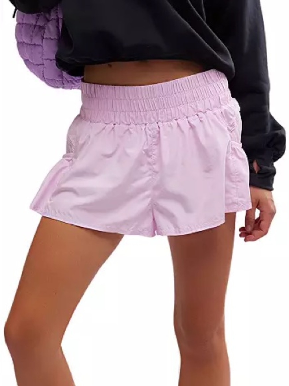 FP Movement Free People Get Your Flirt On Shorts XS Mauve Pink High Rise Running
